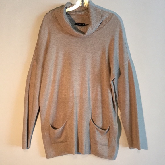 Tribal Tops - Tribal Loose Scoop Neckline Pullover Knit Top